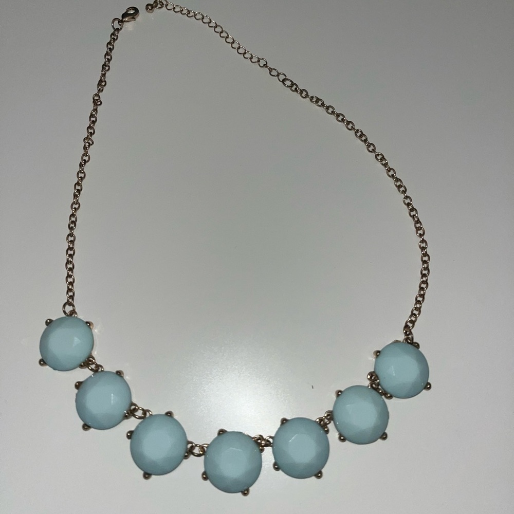 Light Blue Statement Necklace